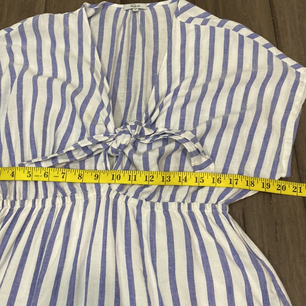 Rails Charlotte grenadines stripes tie print dress beachy boho - Picture 10 of 13